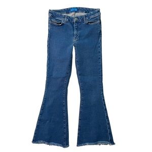 MiH Bodycon Marrakesh jeans 26 Mid rise waist Slim kick flare crop Light blue